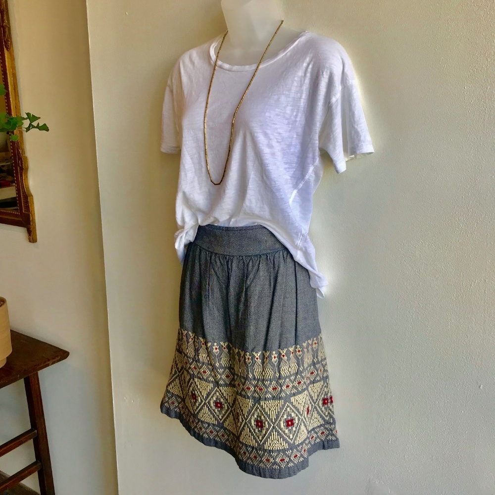 Lucky Brand embroidered Skirt